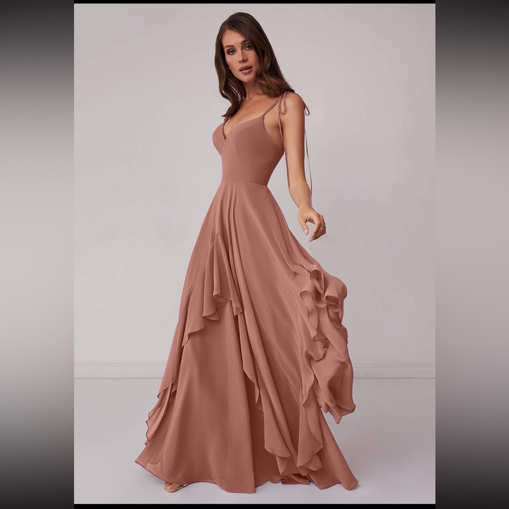 Elegant Dusty Rose azazie A6 Barbie 1004